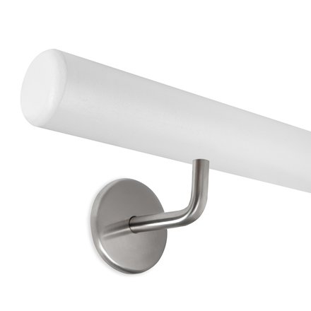 Picture: Handrail white with holders for screwing in, holder 2