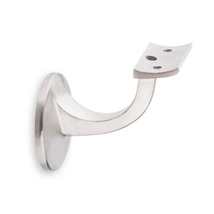 Handrail set white with stainless steel brackets