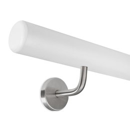 Picture: Handrail white with holders for screwing in,...