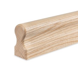 Picture: handrail ash omega 45x80mm, ends rounded