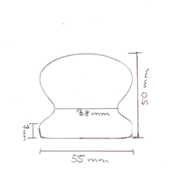 Handlauf Roteiche - 55x50mm (Omega)