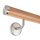 Picture: Handrail set oak with stainless steel end cap flat and holder 2