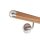 Picture: Handrail set red oak with stainless steel end cap round and holder 2