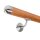 Picture: Handrail set red oak with stainless steel end cap round and holder with hanger bolt