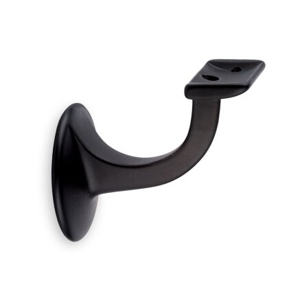 Picture: Handrail holder black matt straight support with hanger bolt