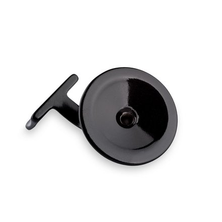Handlaufhalter schwarz runde Auflage mit Stockschraube
