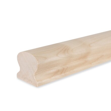 Picture: handrail maple omega 55x50mm, ends rounded