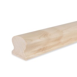Picture: handrail maple omega 55x50mm, ends rounded