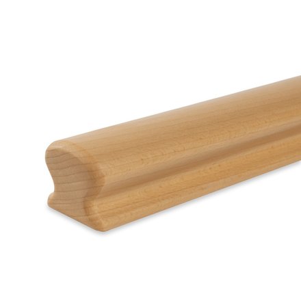 Picture: Handrail Beech Omega 55x50mm, rounded ends