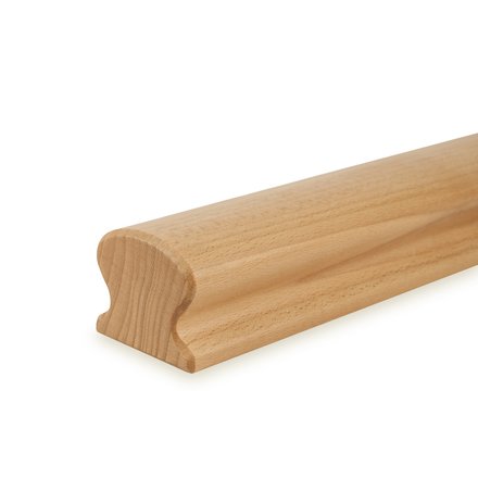 Picture: handrail beech omega 55x50mm, ends bevelled