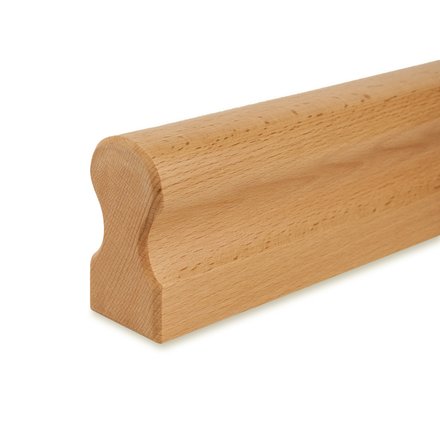 Picture: Handrail Beech Omega 45x80mm, bevelled ends