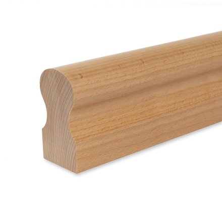 Picture: Handrail Beech Omega 45x80mm, cutted ends