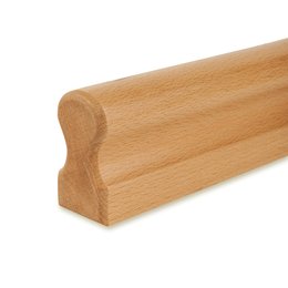 Picture: Handrail Beech Omega 45x80mm, rounded ends