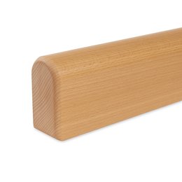 Picture: Handrail beech square 45x80mm, rounded ends