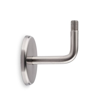 Picture: Handrail set white with stainless steel end cap flat and holder 2